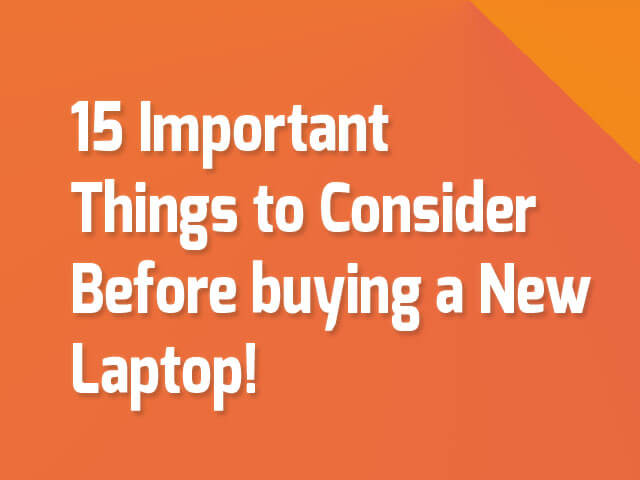 Buying a New laptop