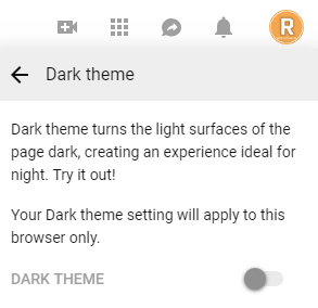 Dark theme
