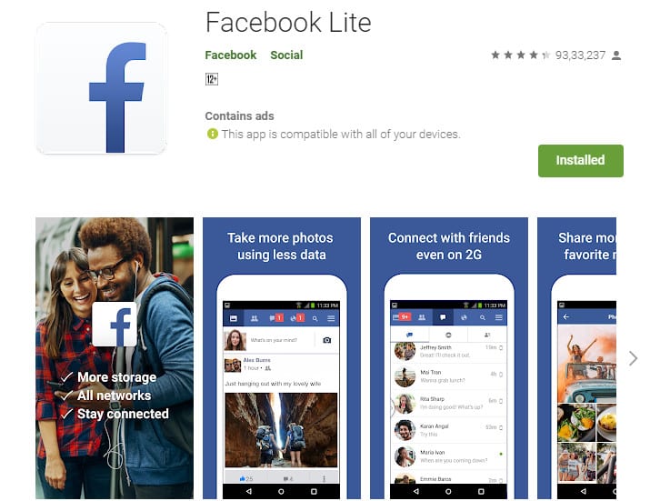 Best Lightweight Android apps - FB Lite