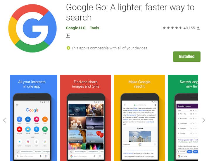 Best Lightweight Android Apps - Google Go