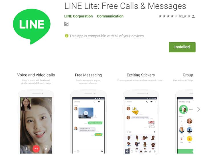 Best Lightweight Android Apps - LINE lite