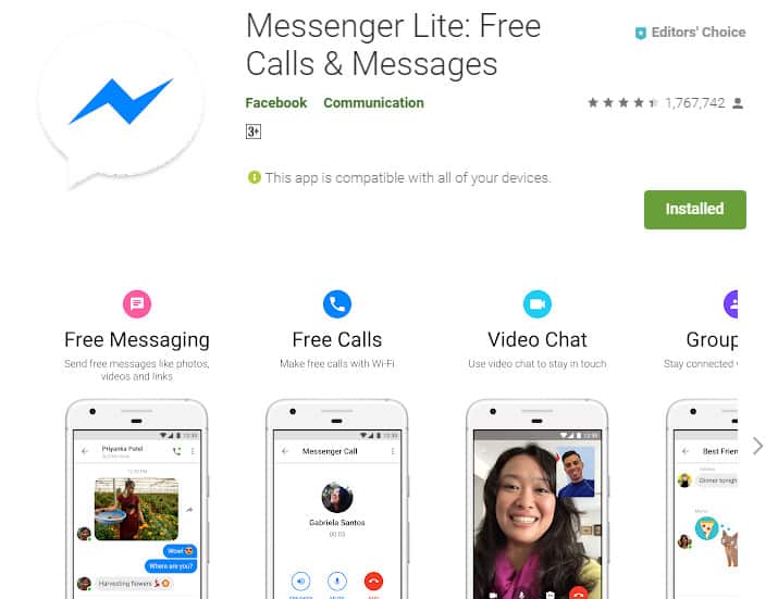 Best Lightweight Android Apps - Messenger Lite