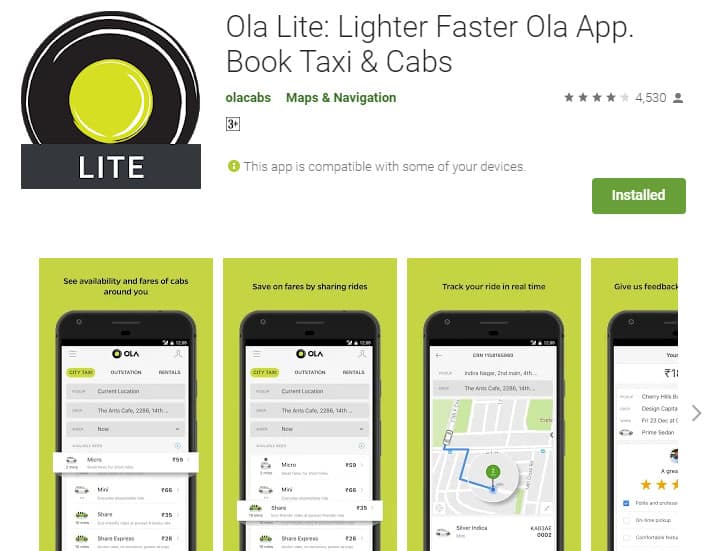Best Lightweight Android Apps - Ola Lite