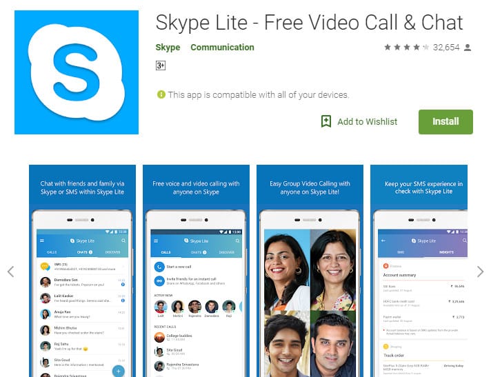Best Lightweight Android Apps - Skype Lite