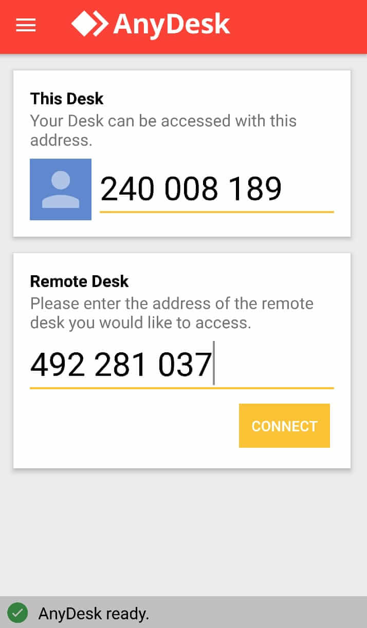 Remotely access computer using android