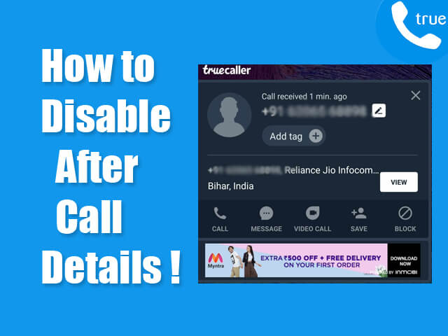 Disable After Call Details