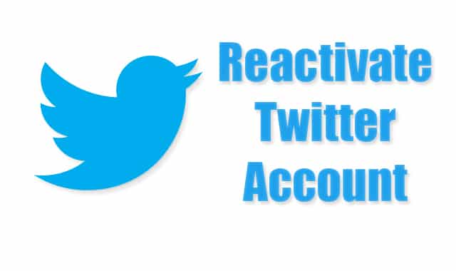 Reactivate Twitter account