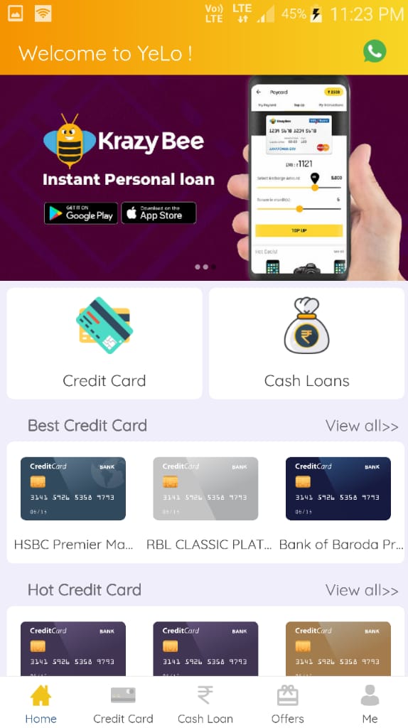 Get Credit cards and Personal loan