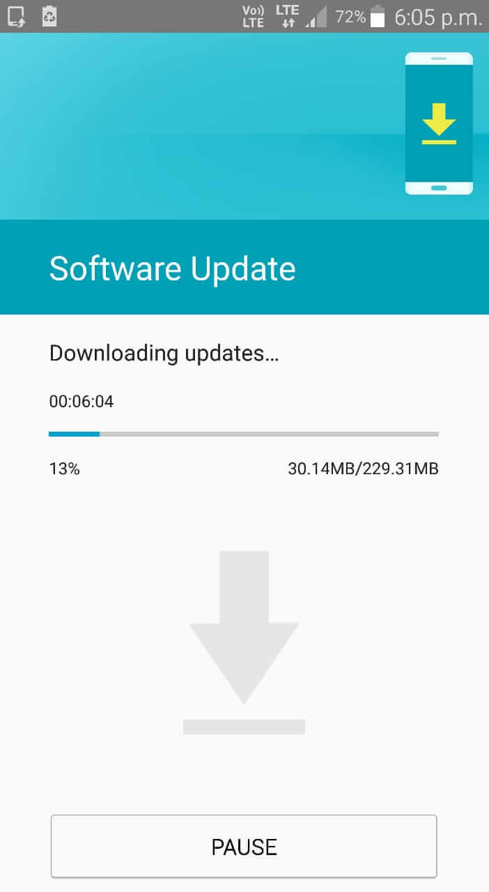 Software update in Galaxy phones