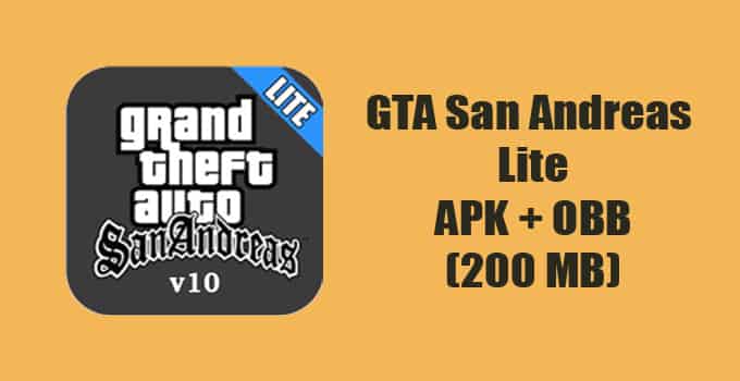 GTA San Andreas Lite APK + OBB v11.0 Download [2022]
