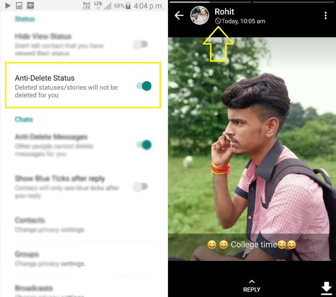 FMWhatsApp Privacy Features