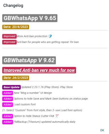 GBWhatsApp v9.65