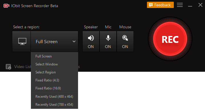 IObit Screen Recorder Feature