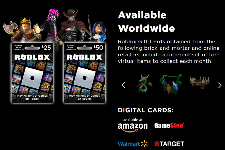 Buy Roblox Gift Cards