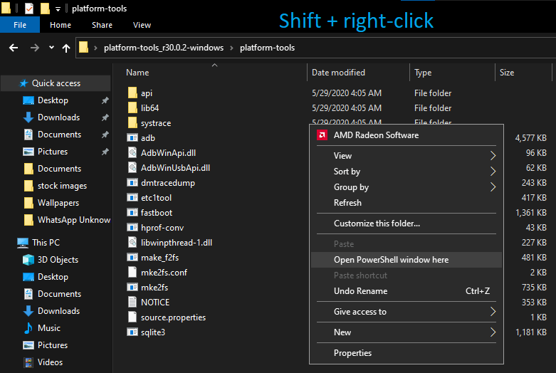 Open PowerShell in Folder