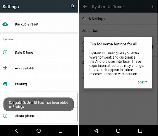 Enable System UI Tuner