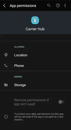 Carrier Hub All Permissions